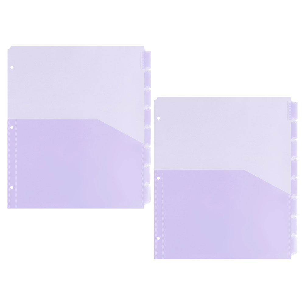 Tab Divider A4 - 2Sets PP Plastic A4 Binder Dividers