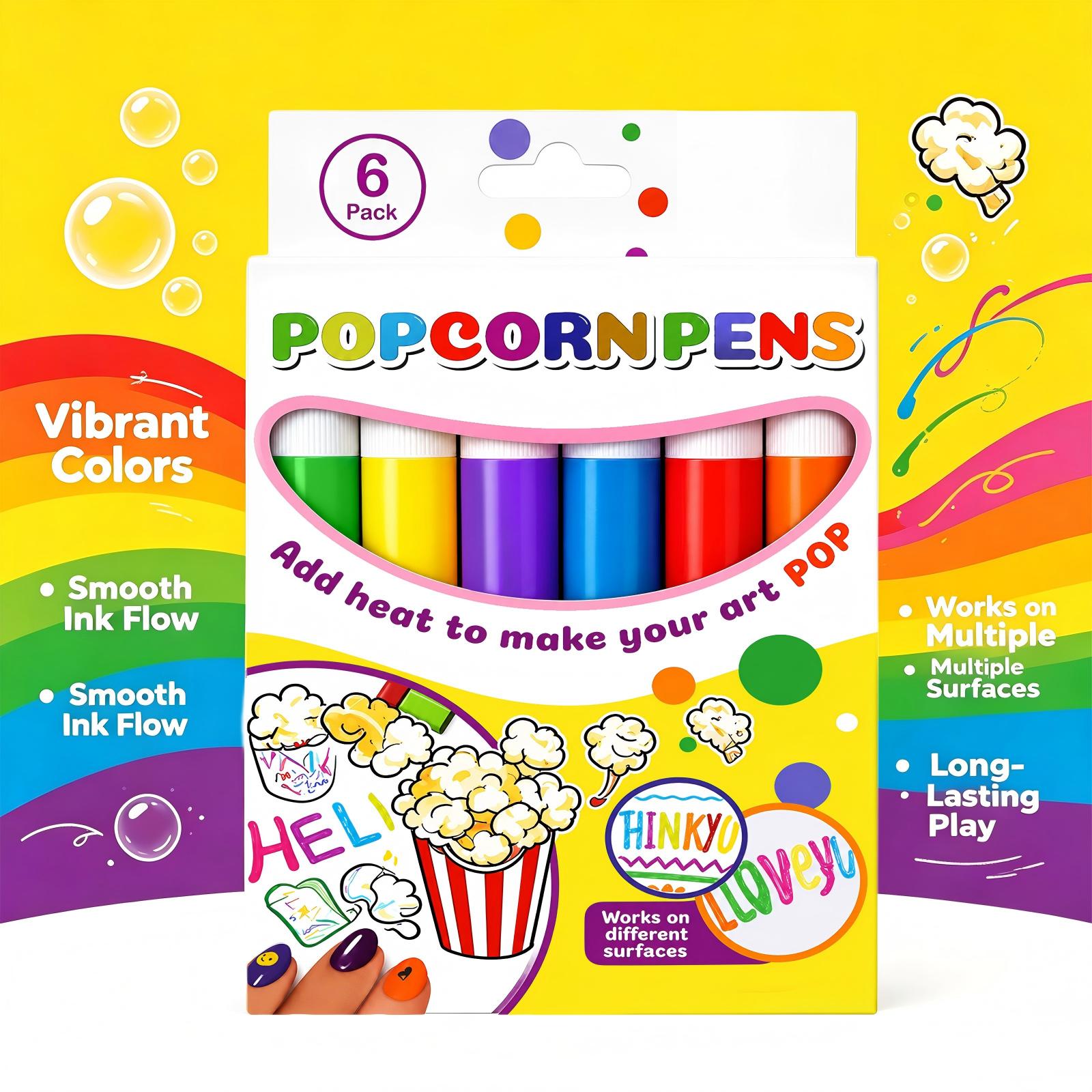 6PCS Popcorn Pens for DIY Craf - Copic Marker Sketch recension och pris