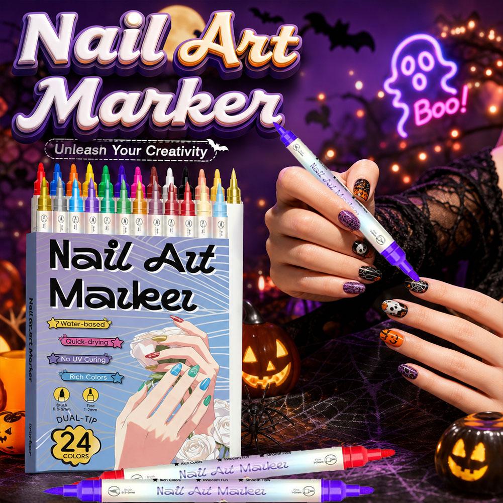 12/24 Colors Dual Tip Nail Art - Copic Marker Sketch recension och pris