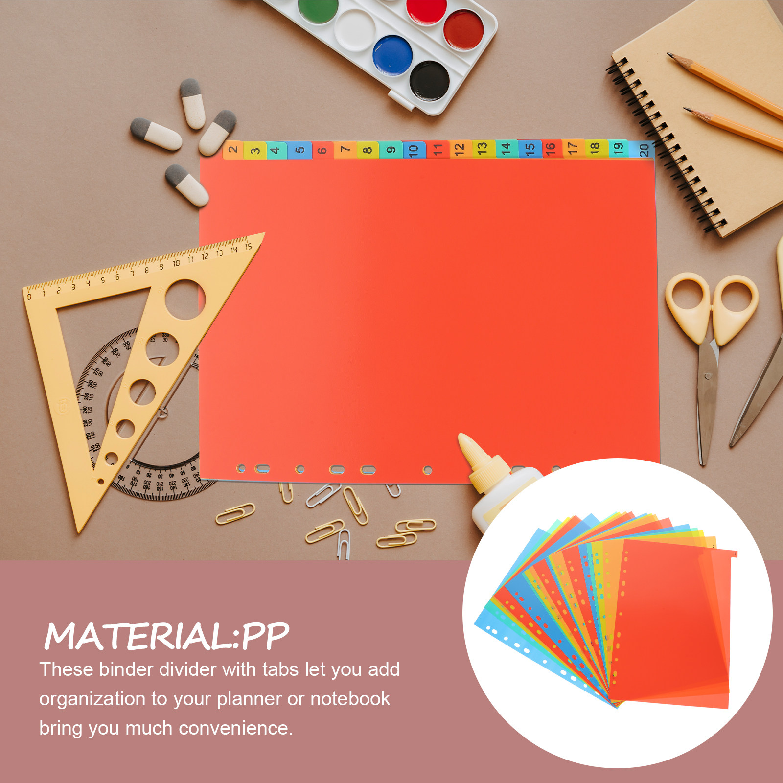 20 Sheets A4 Index Divider Pla - Tab Divider A4 recension och pris