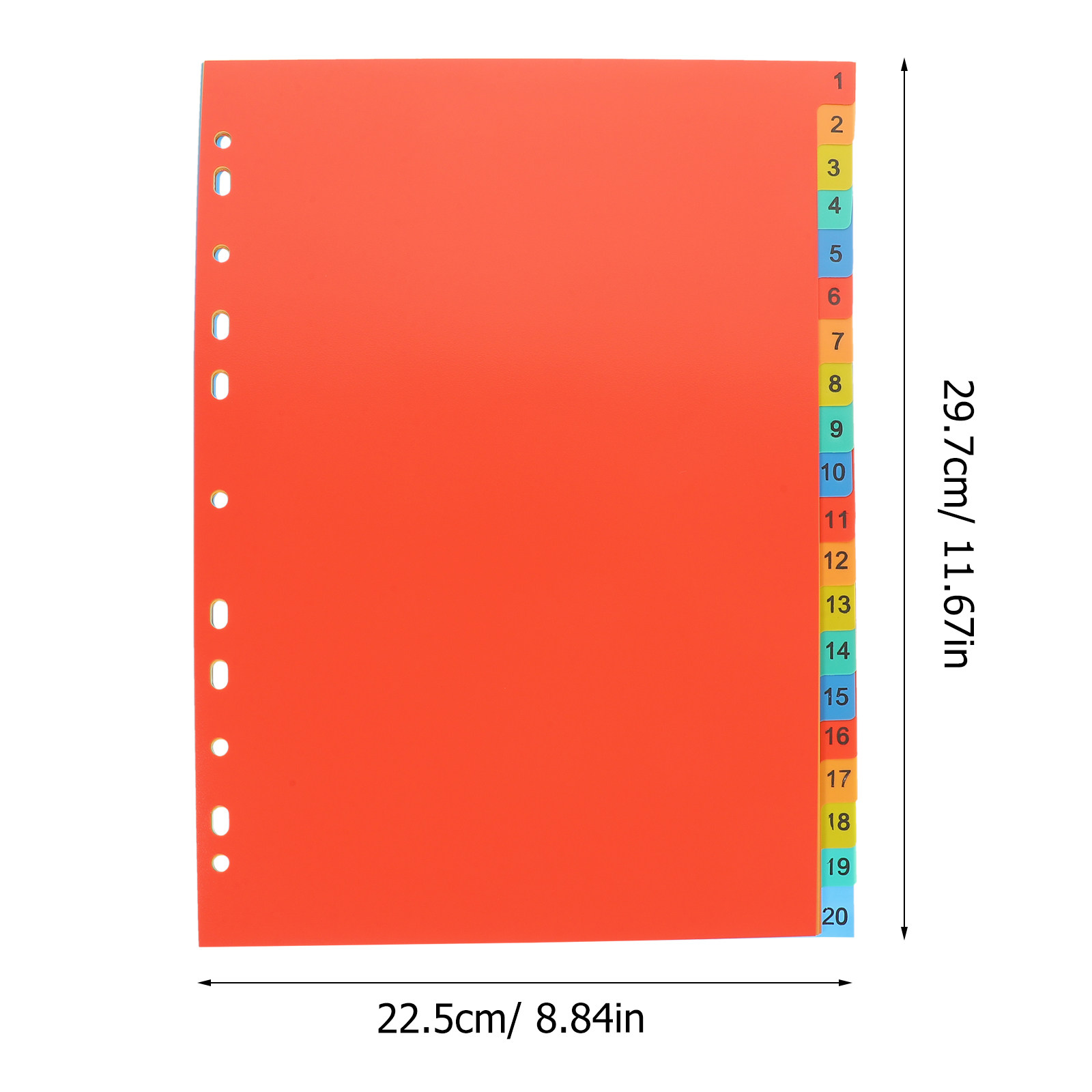 20 Sheets A4 Index Divider Pla - Tab Divider A4 recension och pris