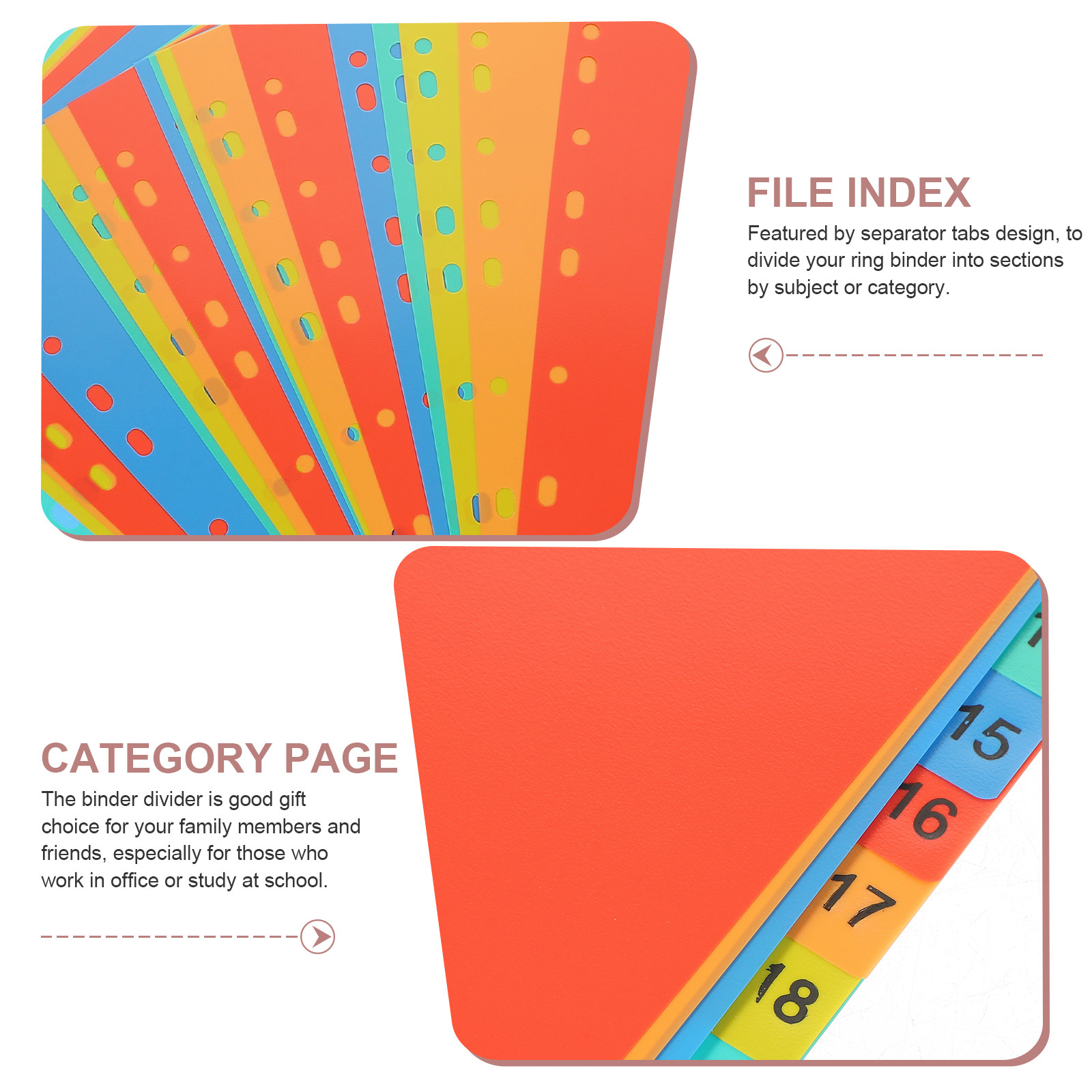 20 Sheets A4 Index Divider Pla - Tab Divider A4 recension och pris