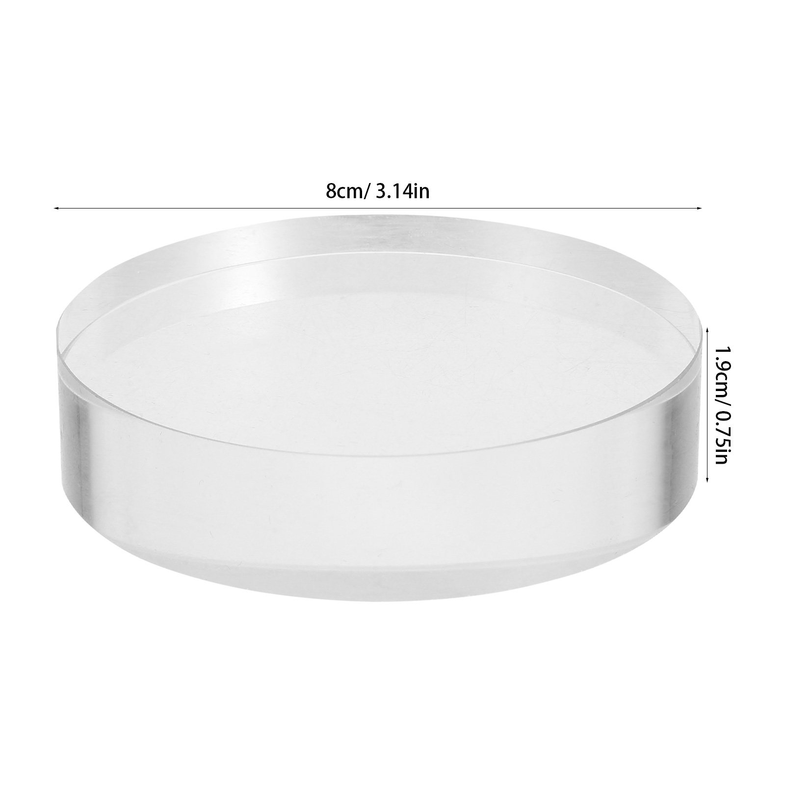 Round Transparent Crystal Glas - Paper Weight Crystal recension och pris