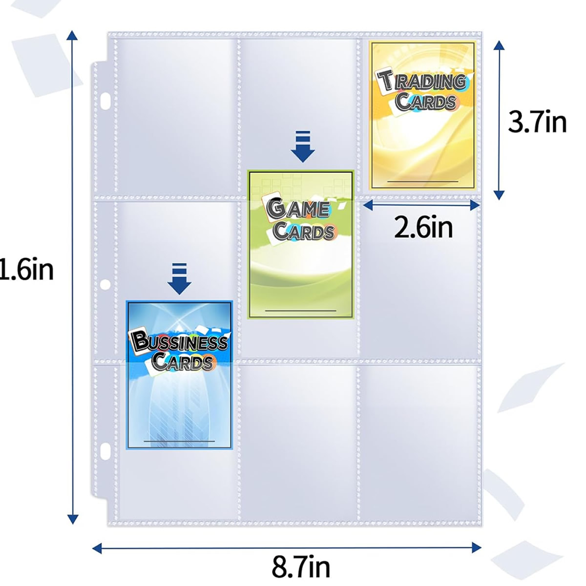 50 Pack 9 Pocket Card Sleeves  - Card Index Box recension och pris