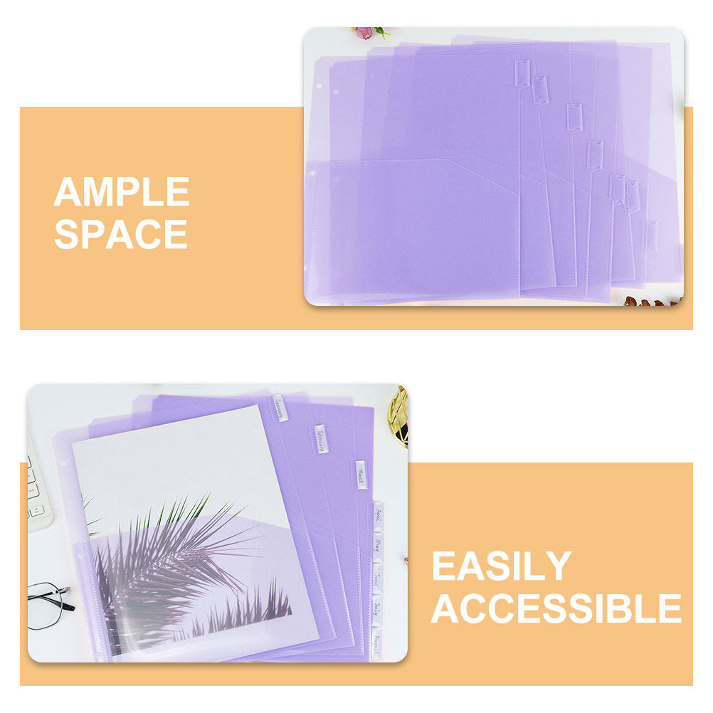 2Sets PP Plastic A4 Binder Div - Tab Divider A4 recension och pris